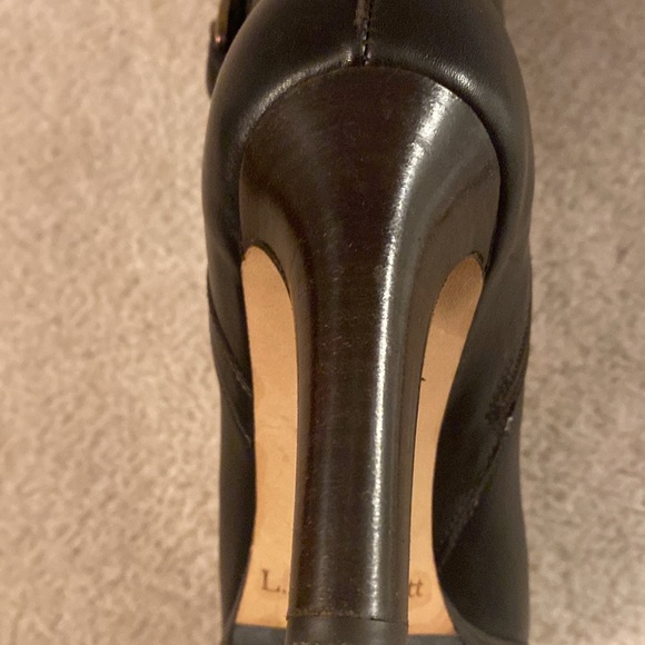 LK Bennett brown leather knee high boots - Picture 4 of 6